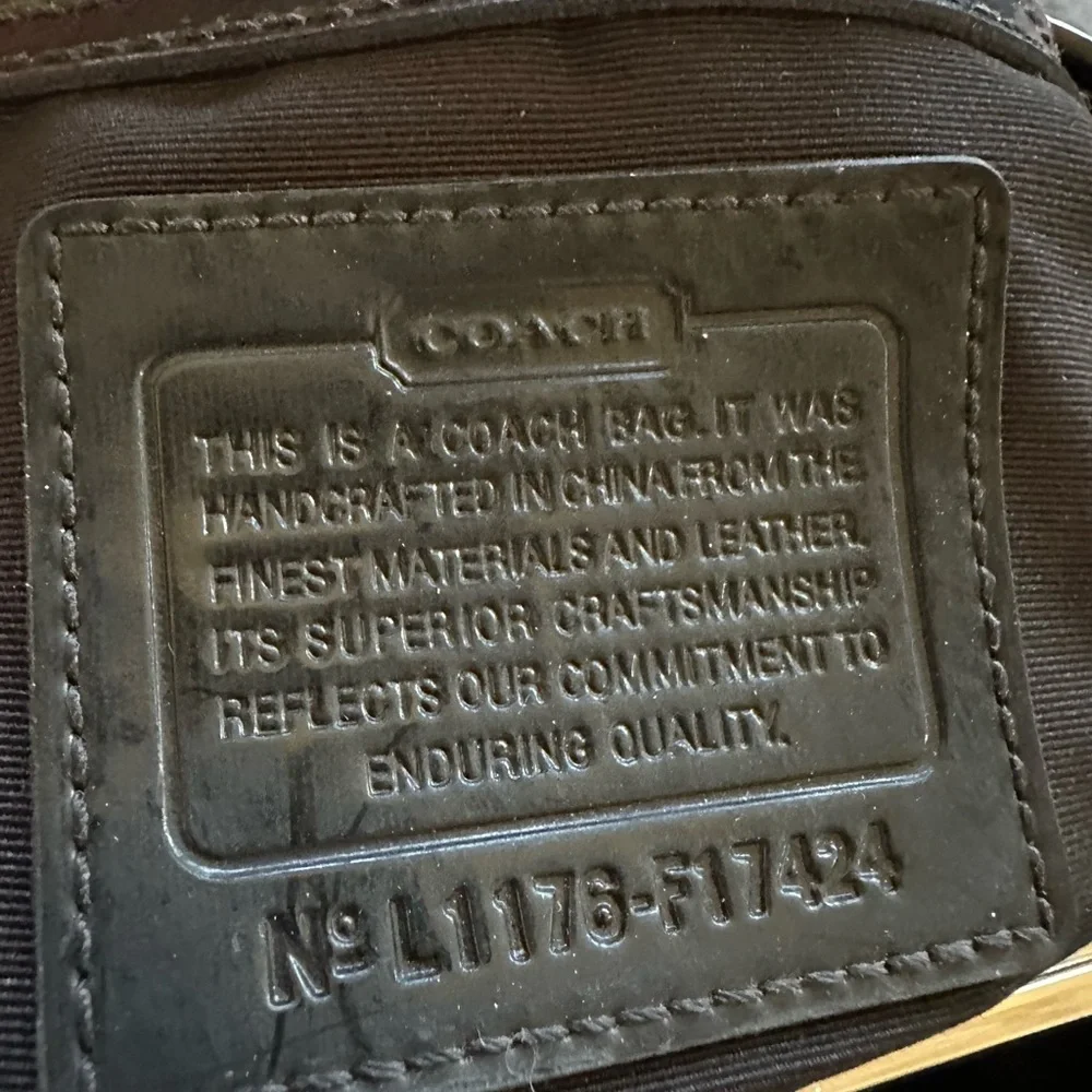 Coach Black and Gray Signature Tote - Picture 6 of 8